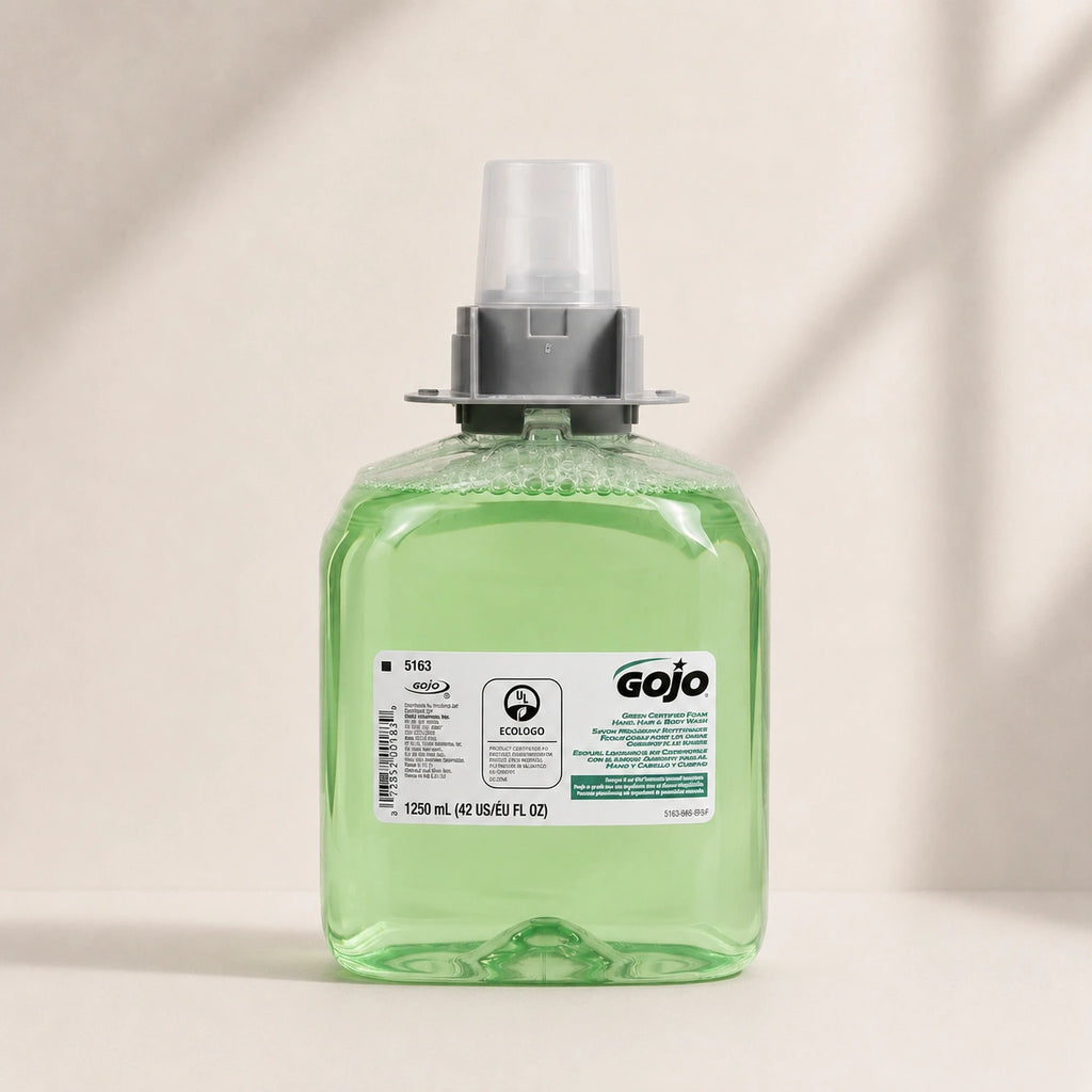 GOJO 5163-04 Green Certified Foam Hand Hair & Body Wash 1250 mL (Pack of 4)