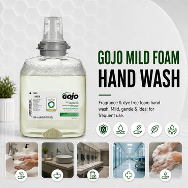 Gojo 5665-02 Mild Foam Hand Wash Fragrance Free (Pack of 2)