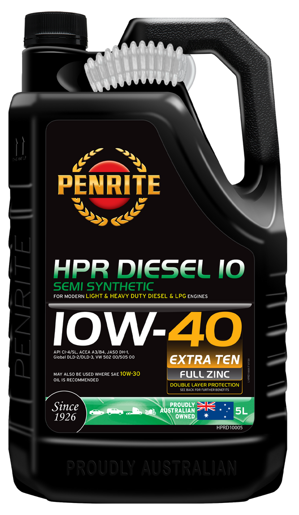 Penrite HPR Diesel 10 SAE 10W-40 Engine Oil 5L - HPRD10005