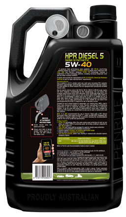 Penrite HPR Diesel 5 SAE 5W-40 Engine Oil 5L - HPRD5005