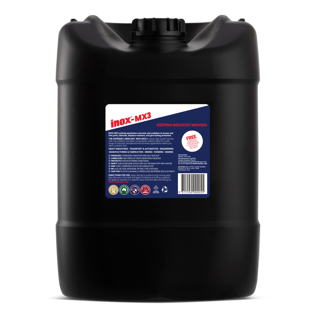 Inox MX3 Lubricant 20L With Free Applicator & Tap FREE SHIPPING!!