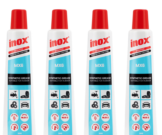 4 X Inox MX6 High temp Extreme Pressure Food Grade Machinery Grease PTFE 4x30gm