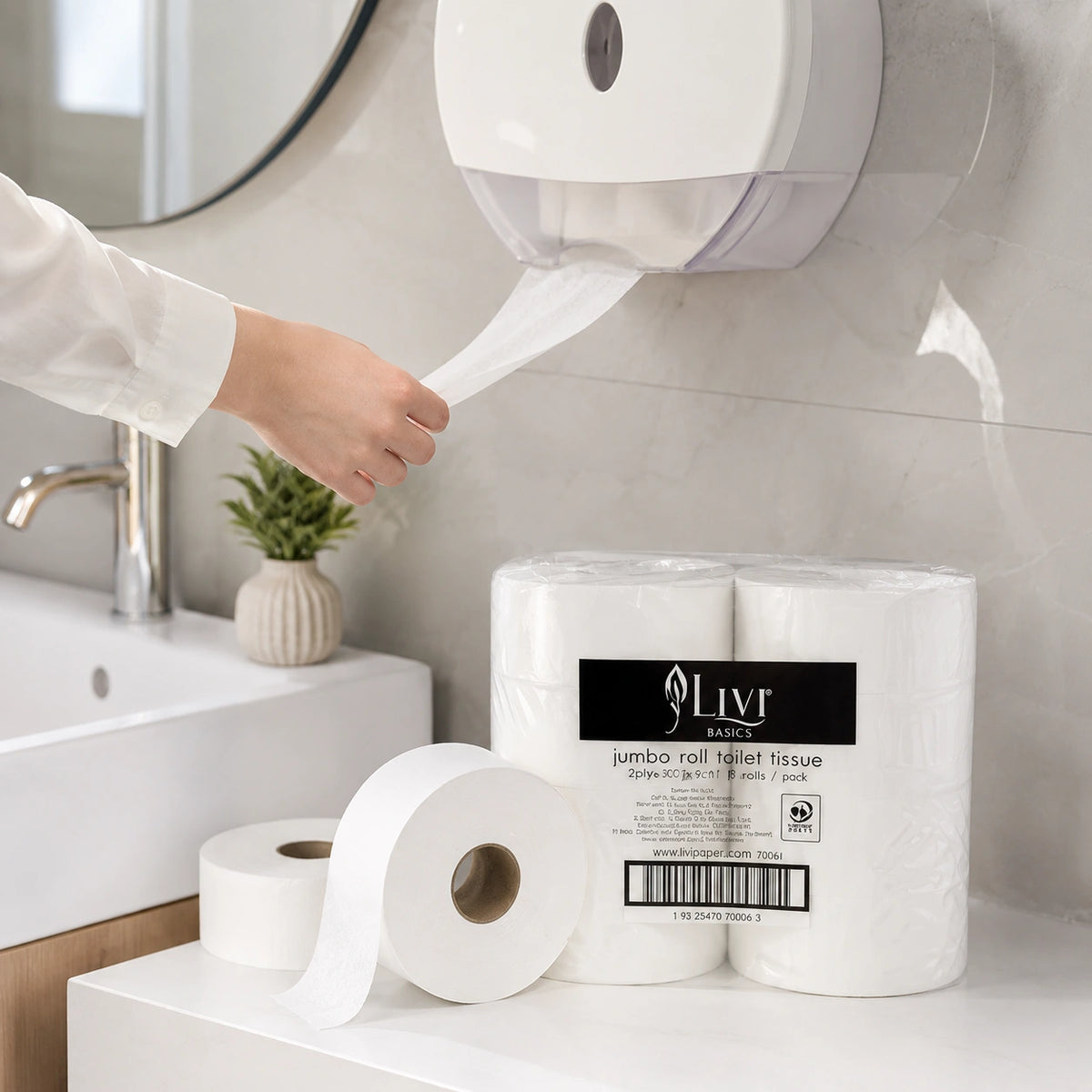 LIVI 7006 Jumbo Premium Toilet Roll - 2ply 300M