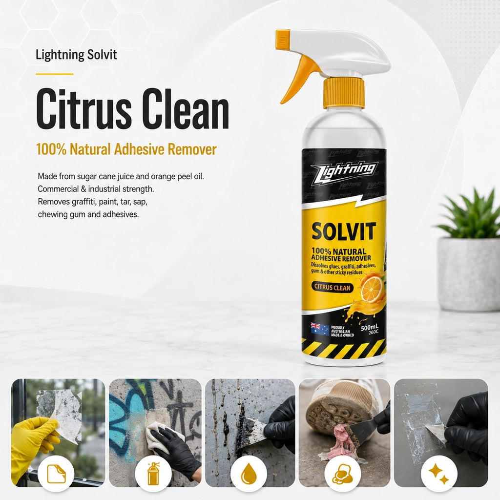Lightning Solvit Citrus Clean 500ml - Natural Adhesive Remover -260C