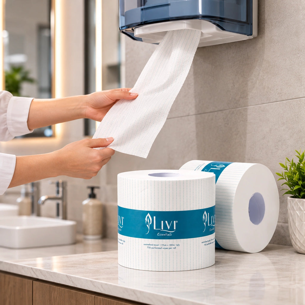 Livi 1203 Essentials Centrefeed Roll Hand Towel (1 Ply 4 x 300M Roll)