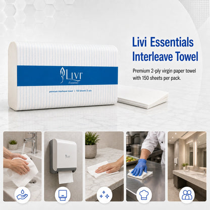 Livi 1415 Premium Compact Hand Towels (2 Ply 16 Packs x 150S/Pack)