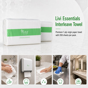 Livi 7200 Multifold Hand Towel (1 Ply 20 Packs x 200S/Pack)