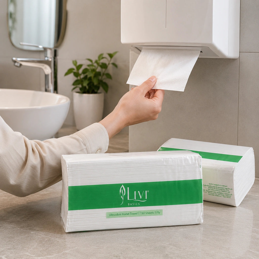 Livi 7201 Ultraslim Towel (1 Ply 16 Packs x 150S/Pack)