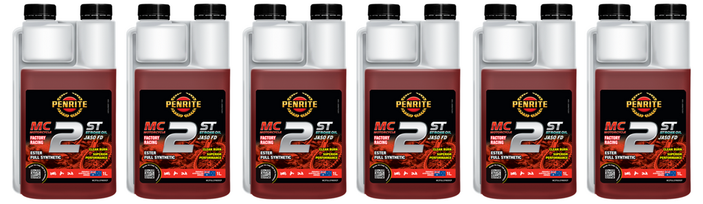 6 X Penrite MC-2ST Full Synthetic Two Stroke Oil 1L - MC2FULLSYN001CP (Box)