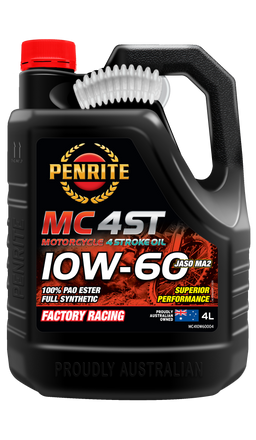 Penrite MC-4ST 10W-60 100% Pao & Ester 4L - MC410W60004