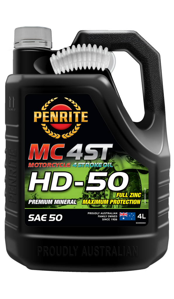 Penrite MC-4ST 4 Stroke Oil Mineral HD SAE 50 4L - MC4HD50004