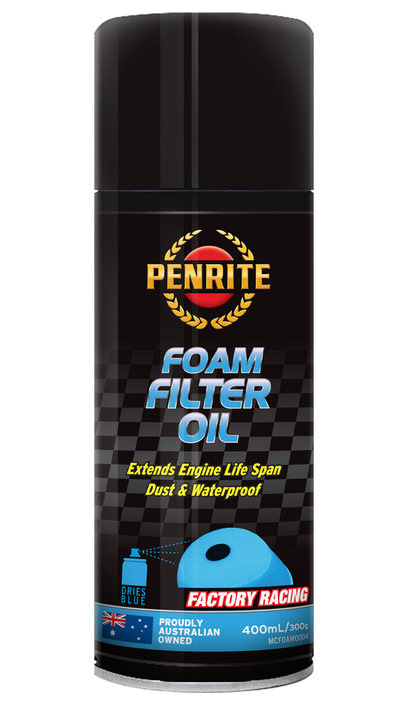 Penrite Foam Filter Oil Aerosol Spray Dust & Water Proof 400ml - MCFOAM0004