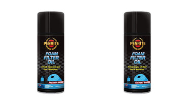 2 X Penrite Foam Filter Oil Aerosol Spray Dust & Water Proof 400ml - MCFOAM0004 (Twin Pack)