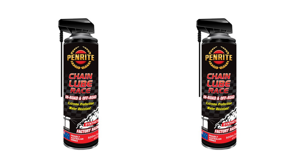 2 X Penrite Race Chain Lube Water Resistant 500ml - MCRCL0005 (Twin Pack)