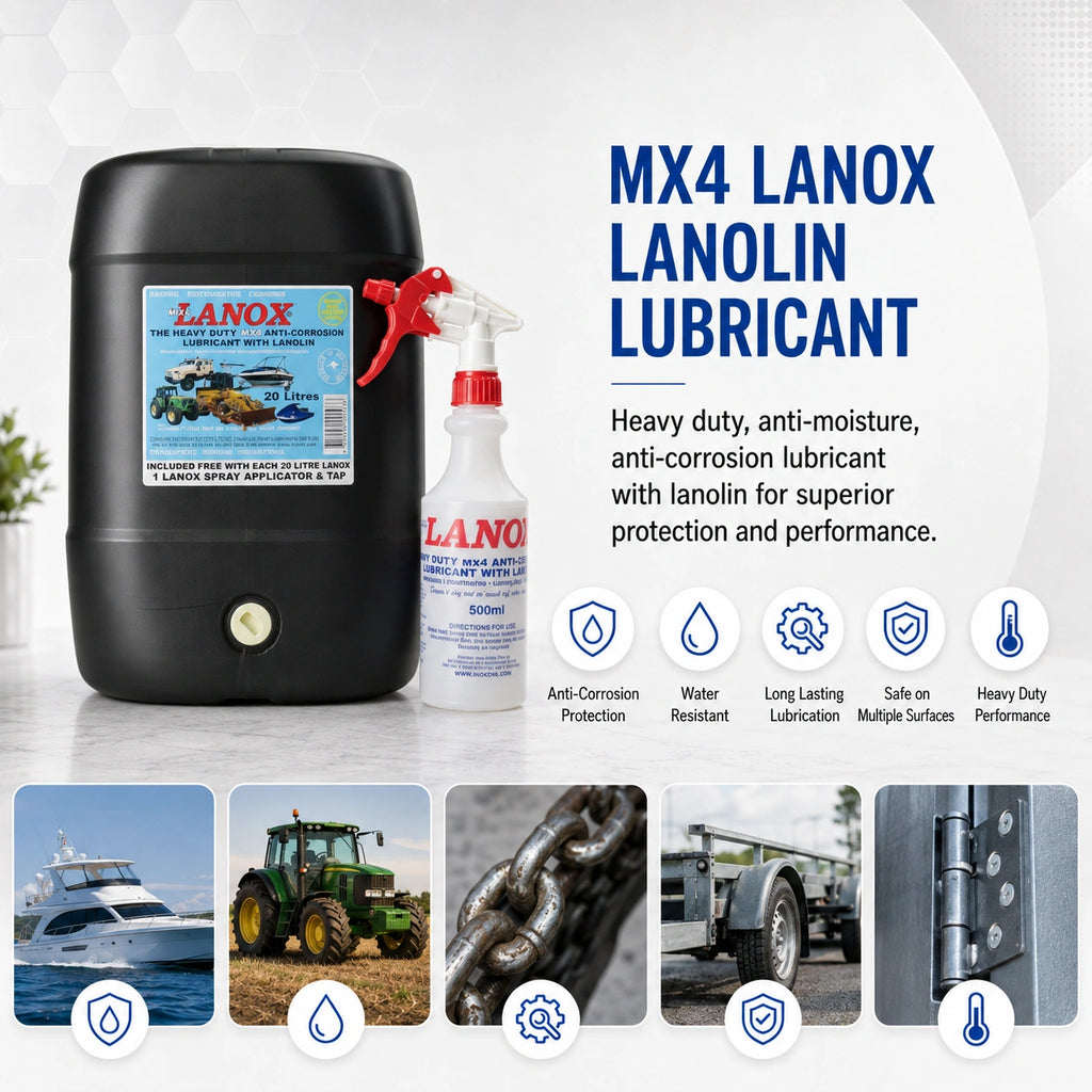 MX4 Lanox Lanolin Lubricant 20L + Free Applicator & Tap FREE SHIPPING!!