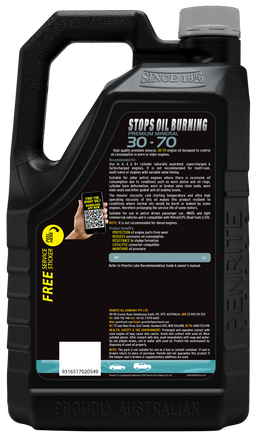 Penrite Stops Burning 30-70 Engine Oil 5L - PMO30005
