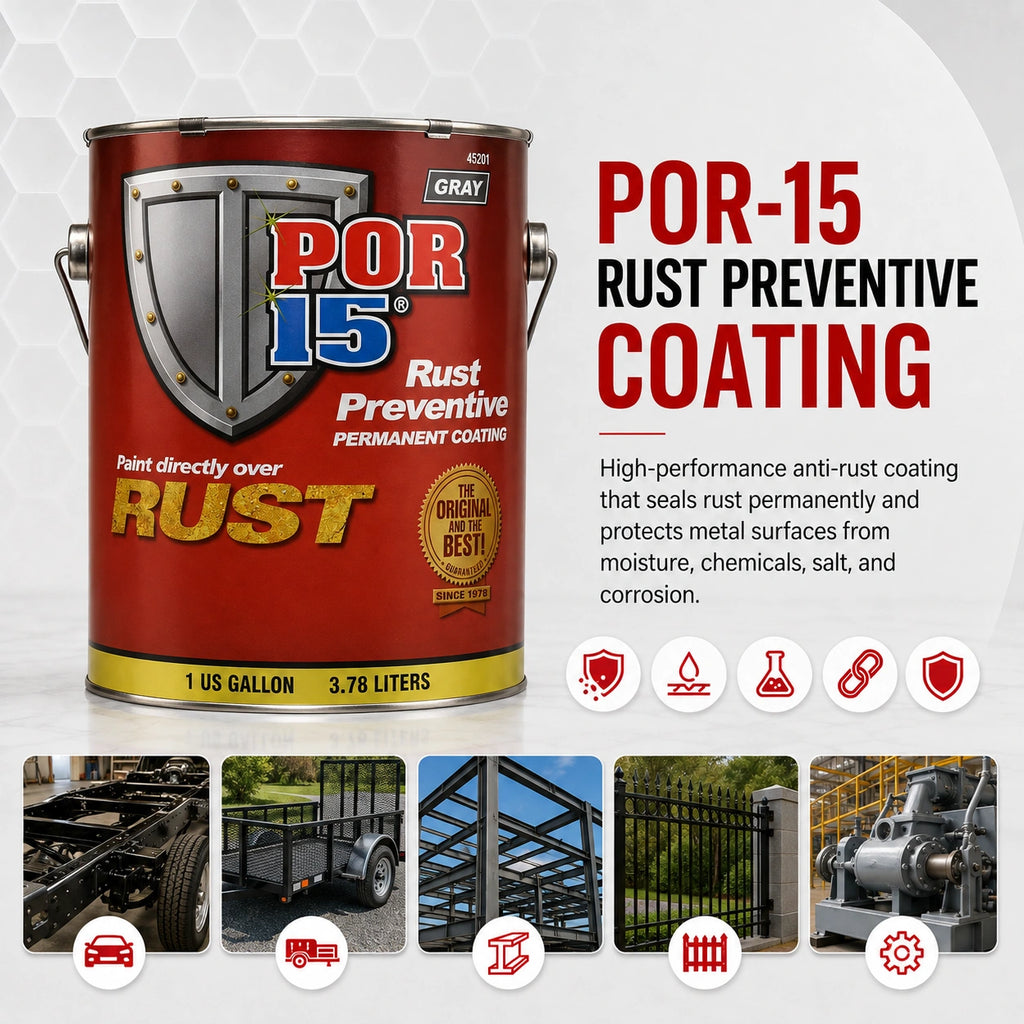 POR-15 Rust Preventive Paint Grey 3.78L - POR45201