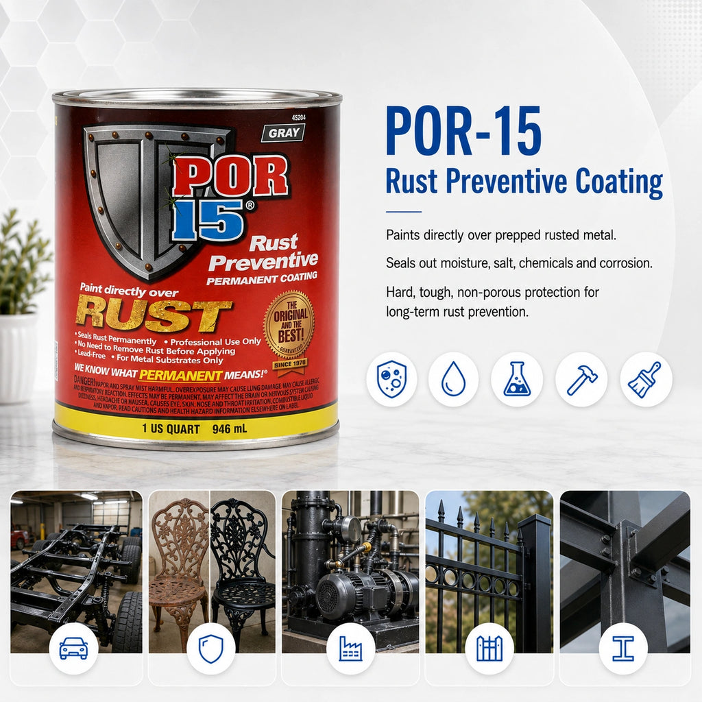 POR-15 Rust Preventive Paint Grey 946ML - POR45204