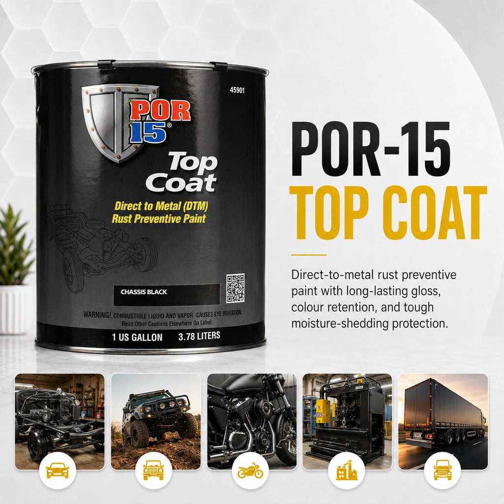 POR-15 Top Coat Chassis Black 3.78 L - POR45901