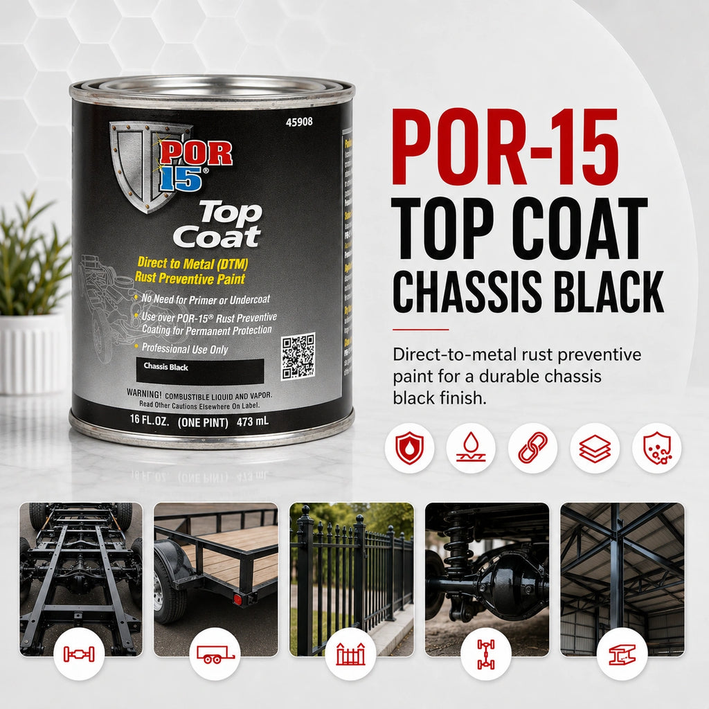 POR-15 Top Coat Chassis Black 473 ML - POR45908