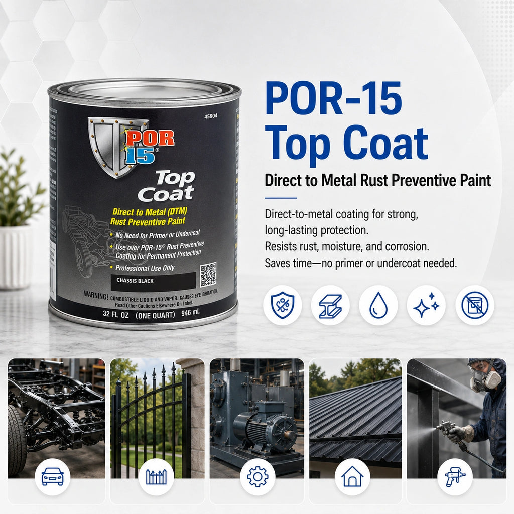 POR-15 Top Coat Chassis Black 946 ML - POR45904