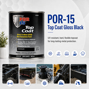 POR-15 Top Coat Gloss Black 946ML - POR45804