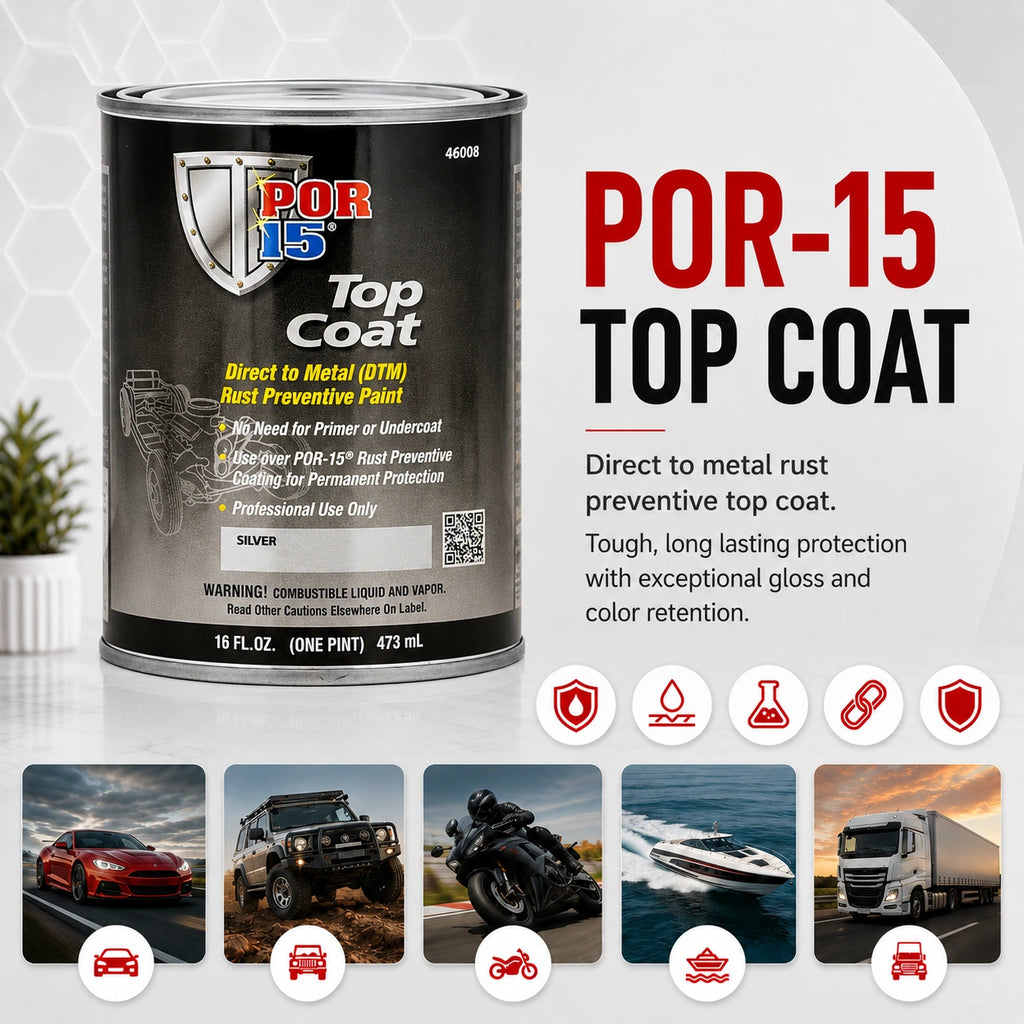 POR-15 Top Coat Silver 473 ML - POR46008