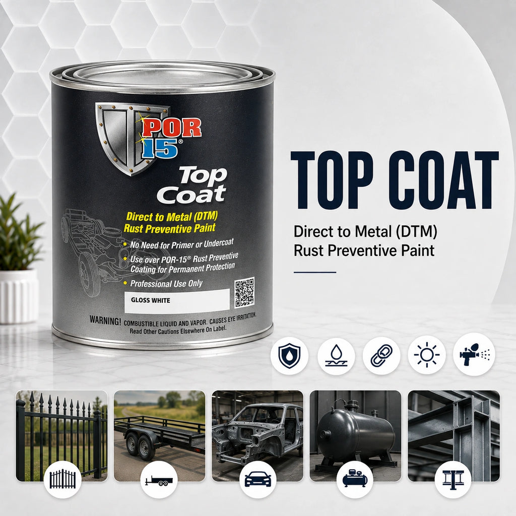 POR-15 Top Coat White 3.78 L - POR46801