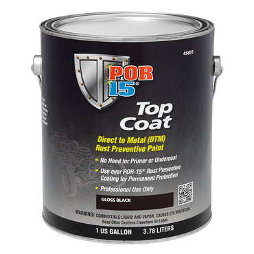 POR-15 Top Coat Gloss Black 3.78L - POR45801