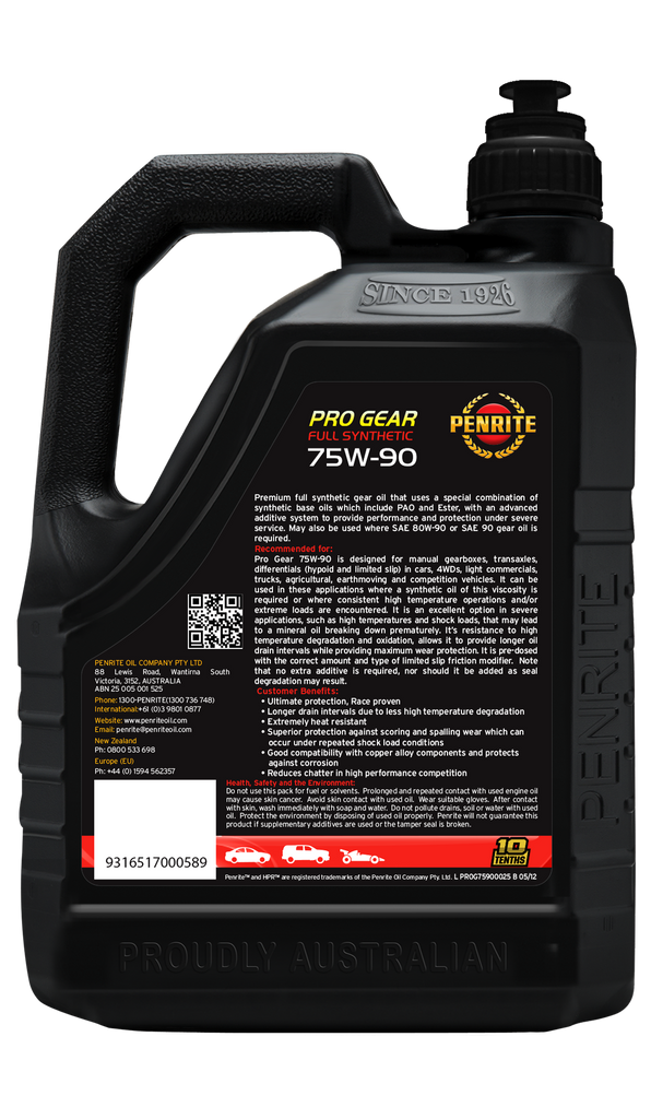 Penrite Pro Gear 75W-90 Gear Oil 2.5L - PROG75900025