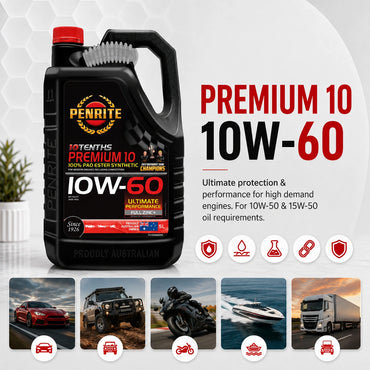 Penrite 10 Tenths Premium 10W-60 Engine Oil 5L - FS10W60005
