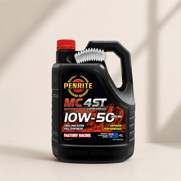 Penrite 4 Stroke Motorcycle Oil Full Synthetic PAO & Ester 10W-50 4L -MC4FS10W50004