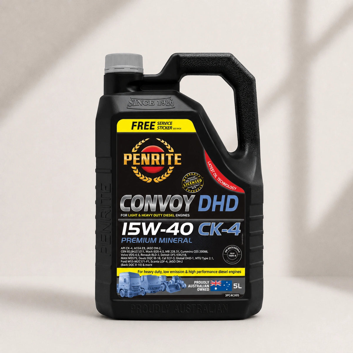 Penrite Diesel HD SAE 15W-40 Cj-4-Sm Engine Oil 5L - DHD005