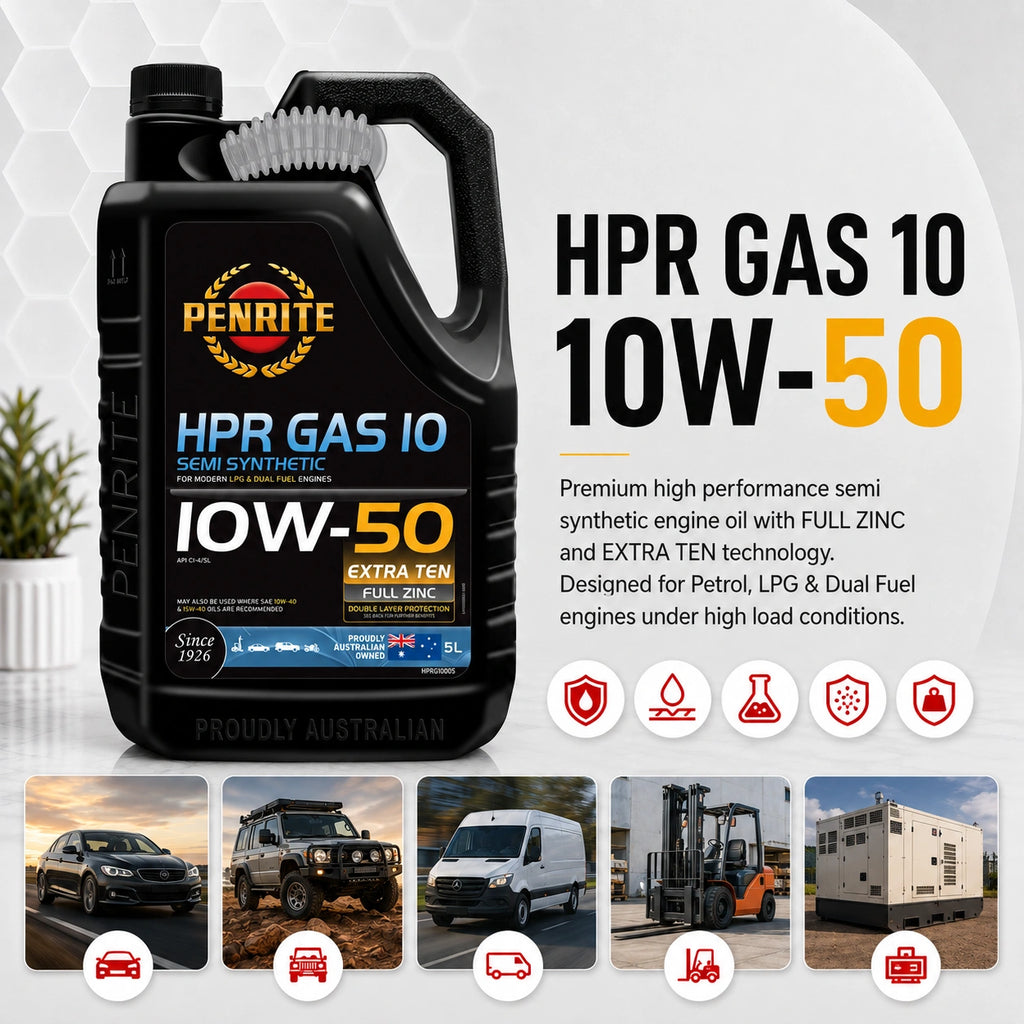 Penrite Gas 10 10W-50 Engine Oil 5L - HPRG10005