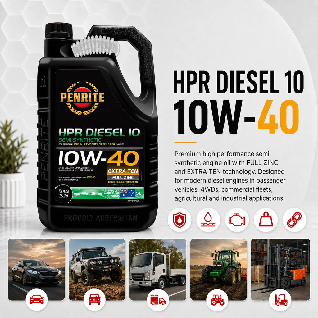 Penrite HPR Diesel 10 SAE 10W-40 Engine Oil 5L - HPRD10005