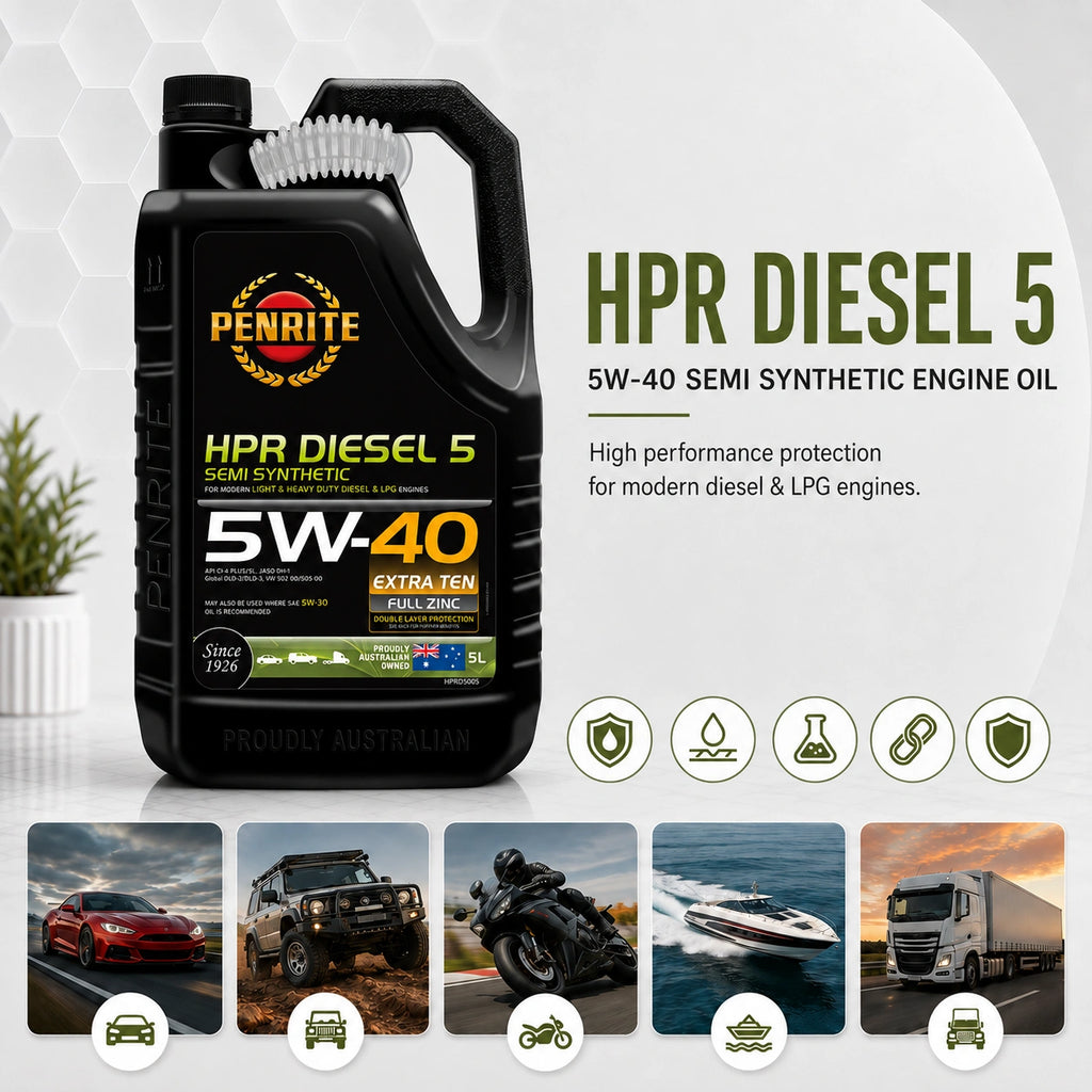 Penrite HPR Diesel 5 SAE 5W-40 Engine Oil 5L - HPRD5005