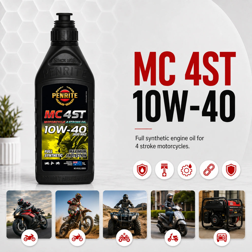 Penrite MC-4ST 10W-40 Full Synthetic 1L -MC4FULL10001 - Twin Pack