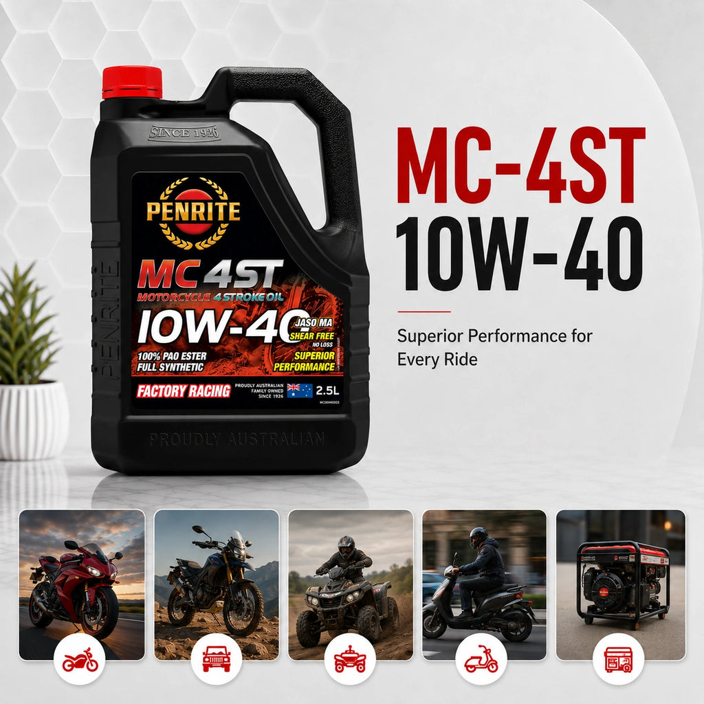 Penrite MC-4ST 4 Stroke Oil Full Synthetic 10W-40 2.5L - MC410W400025