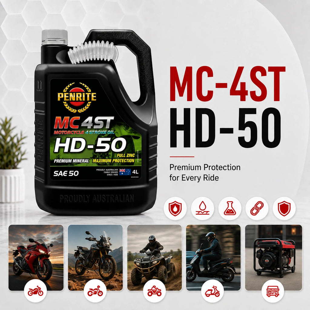 Penrite MC-4ST 4 Stroke Oil Mineral HD SAE 50 4L - MC4HD50004