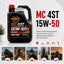 Penrite MC 4ST 4 Stroke Motorcycle Oil 100% PAO & Ester 15W-50 4L - MC415W50004