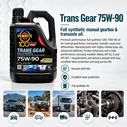 Penrite Trans Gear SAE 75W-90 Engine Oil 4L (Full Synthetic) - TG7590004