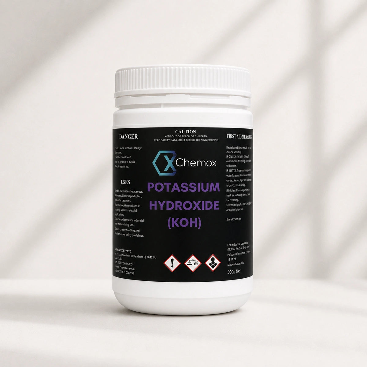 Potassium Hydroxide Caustic Potash Flakes  (KOH) 1KG