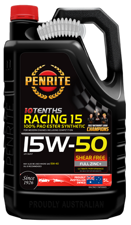 Penrite 10 Tenths Racing 15W-50 Engine Oil 5L - RACING15W50005