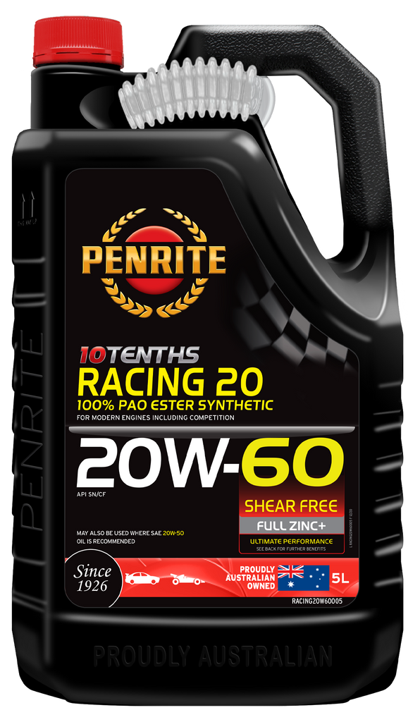 Penrite 10 Tenths Racing 20W-60 Engine Oil 5L - RACING20W60005