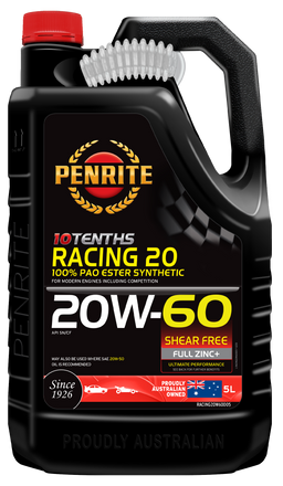Penrite 10 Tenths Racing 20W-60 Engine Oil 5L - RACING20W60005