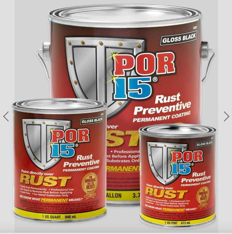 POR-15 Rust Preventive Paint Gloss Black 3.78L - POR45001