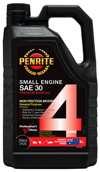 Penrite Small Engine 4 Stroke Oil SAE 30 4L - SEFS30004