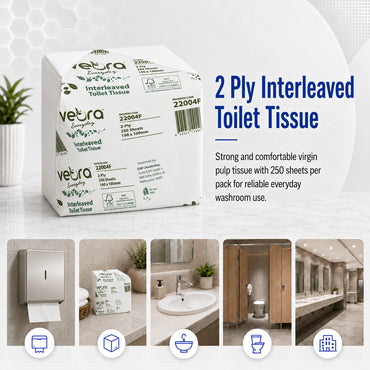 Veora 22004F Everyday Interleaved Toilet Tissue (2 Ply 36 Packs x 250S/Roll)