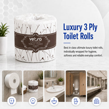 Veora 22811 Luxury Toilet Rolls (3 Ply 48 Packs x 210S/Roll)