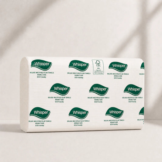 Whisper 3822 Deluxe Compact Hand Towel (1 Ply 20Packs x 120S/Pack)